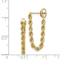 14K Hollow Rope Earrings-TH553