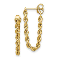 14K Hollow Rope Earrings-TH553