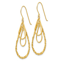 14K Tear Drop Earrings-TH565