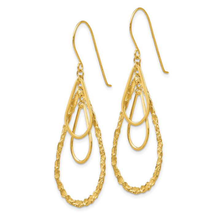 14K Tear Drop Earrings-TH565