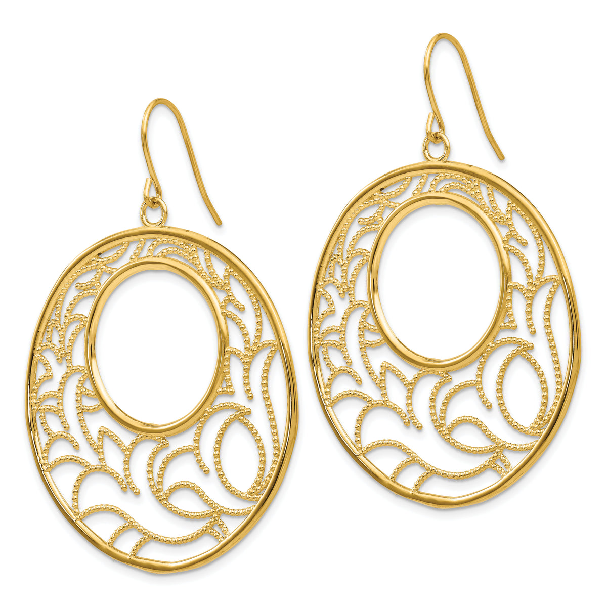 14K Circle Earrings-TH609