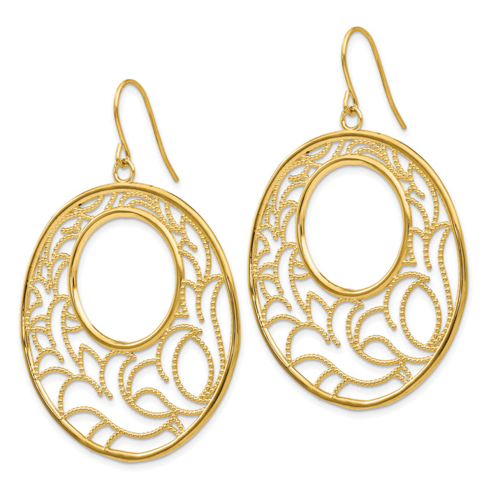 14K Circle Earrings-TH609