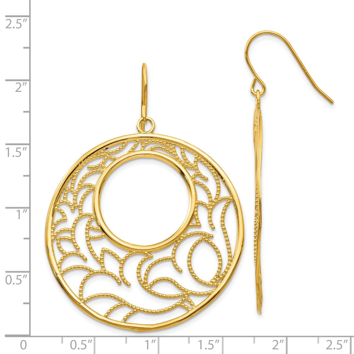 14K Circle Earrings-TH609