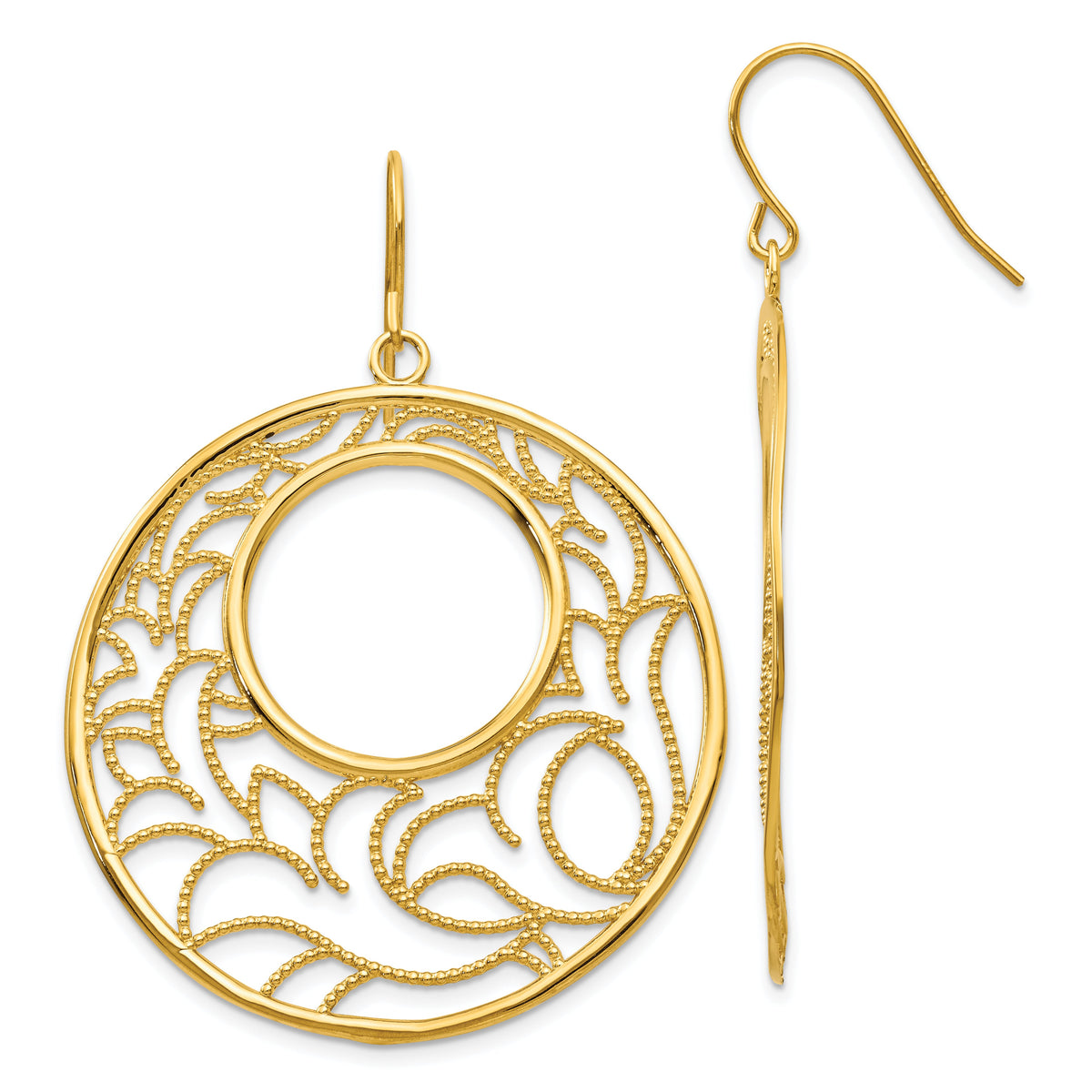 14K Circle Earrings-TH609