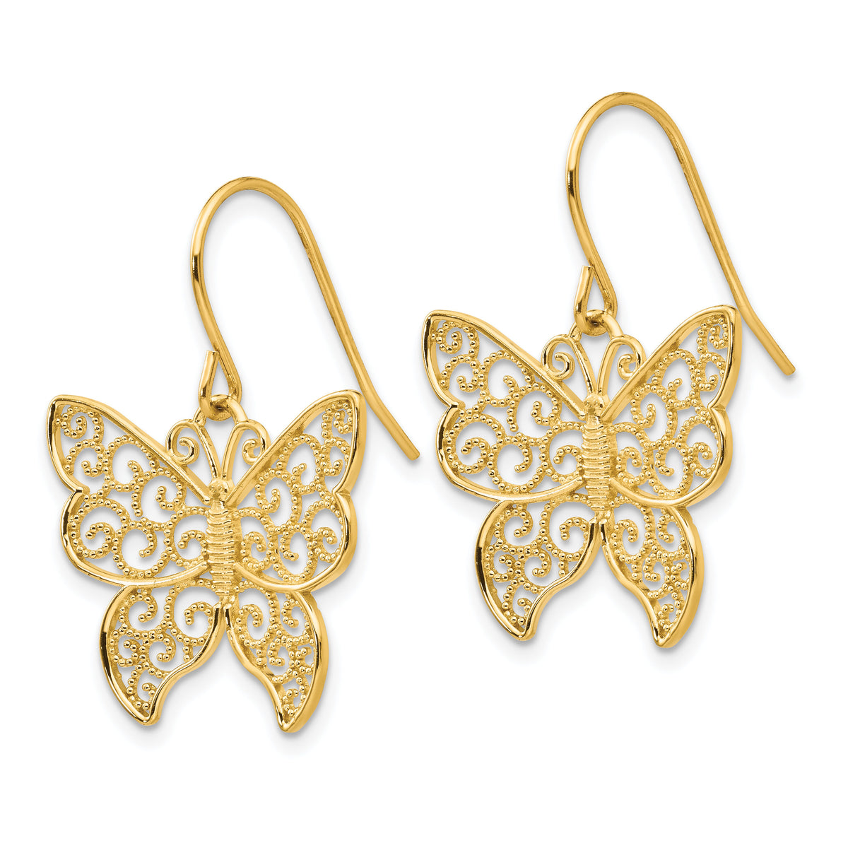 14K Butterfly Earrings-TH621