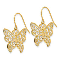 14K Butterfly Earrings-TH621
