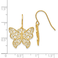14K Butterfly Earrings-TH621