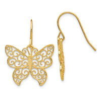14K Butterfly Earrings-TH621