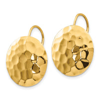 14k Hammered Circle Earrings-TH652