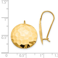 14k Hammered Circle Earrings-TH652
