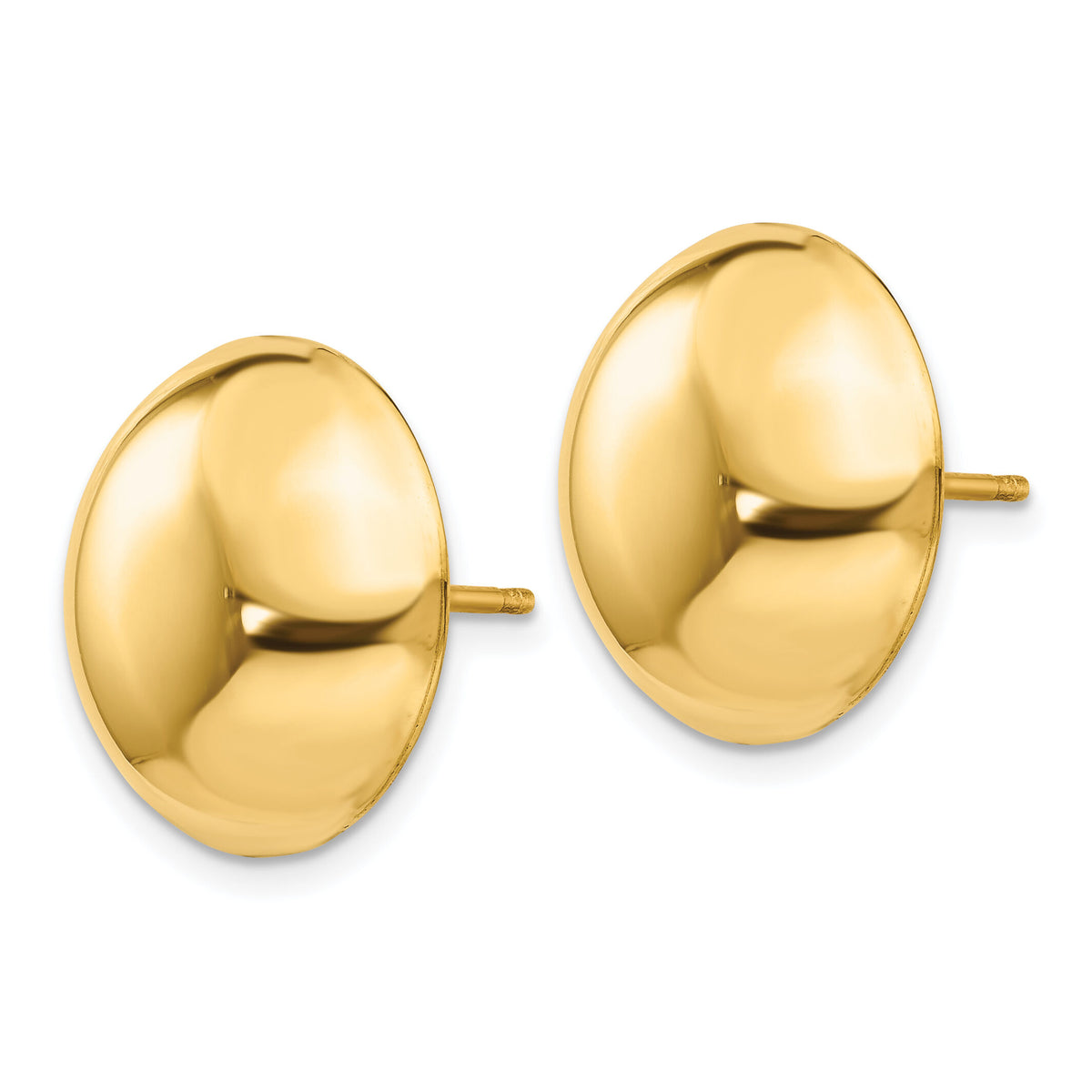 14k 15.50mm Button Post Earrings-TH654