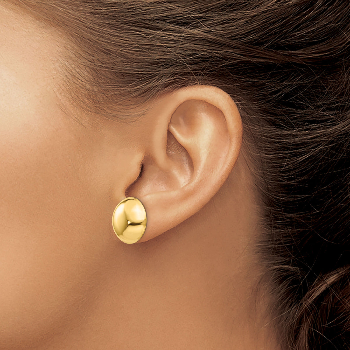 14k 15.50mm Button Post Earrings-TH654