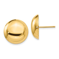 14k 15.50mm Button Post Earrings-TH654