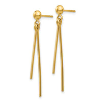 14k Polished Post Dangle Earrings-TH931