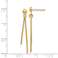 14k Polished Post Dangle Earrings-TH931