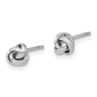 14k White Gold Polished Love Knot Post Earrings-TL1044