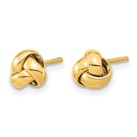 14k Gold Polished Love Knot Post Earrings-TL1046
