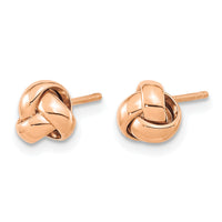 14k Rose Gold Polished Love Knot Post Earrings-TL1046R