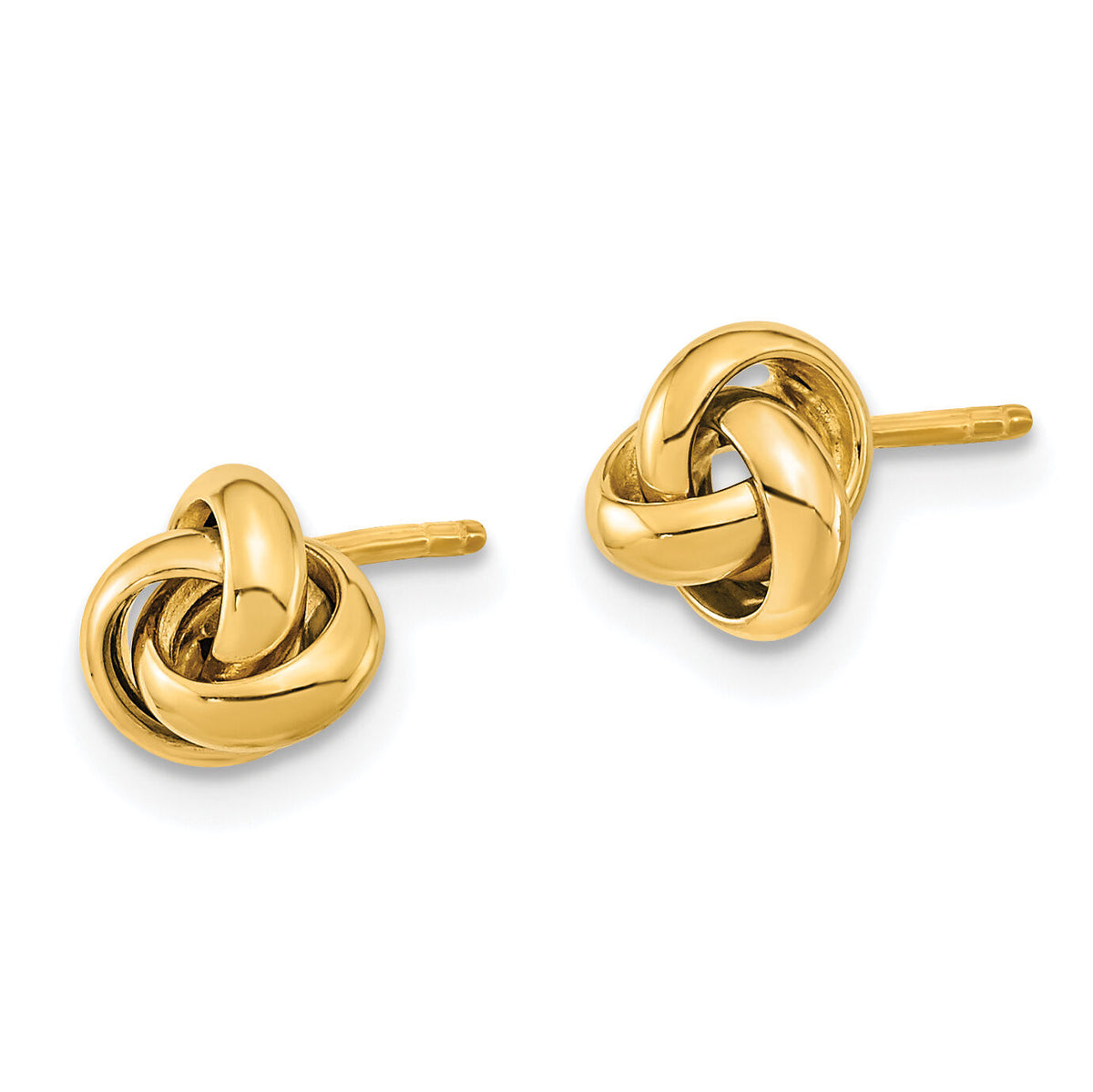 14K Polished Love Knot Post Earrings-TL1047