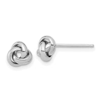14k White Gold Polished Knot Post Earrings-TL1047W