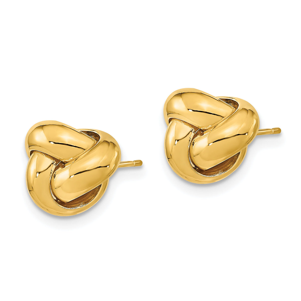 14k Polished Love Knot Post Earrings-TL1048