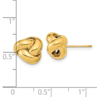 14k Polished Love Knot Post Earrings-TL1048