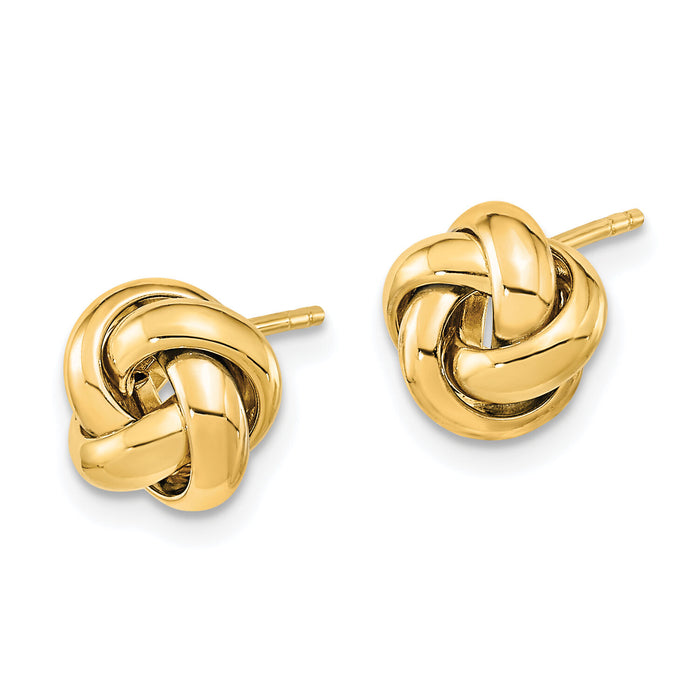 14K Polished Love Knot Post Earrings-TL1056