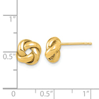 14K Polished Love Knot Post Earrings-TL1056