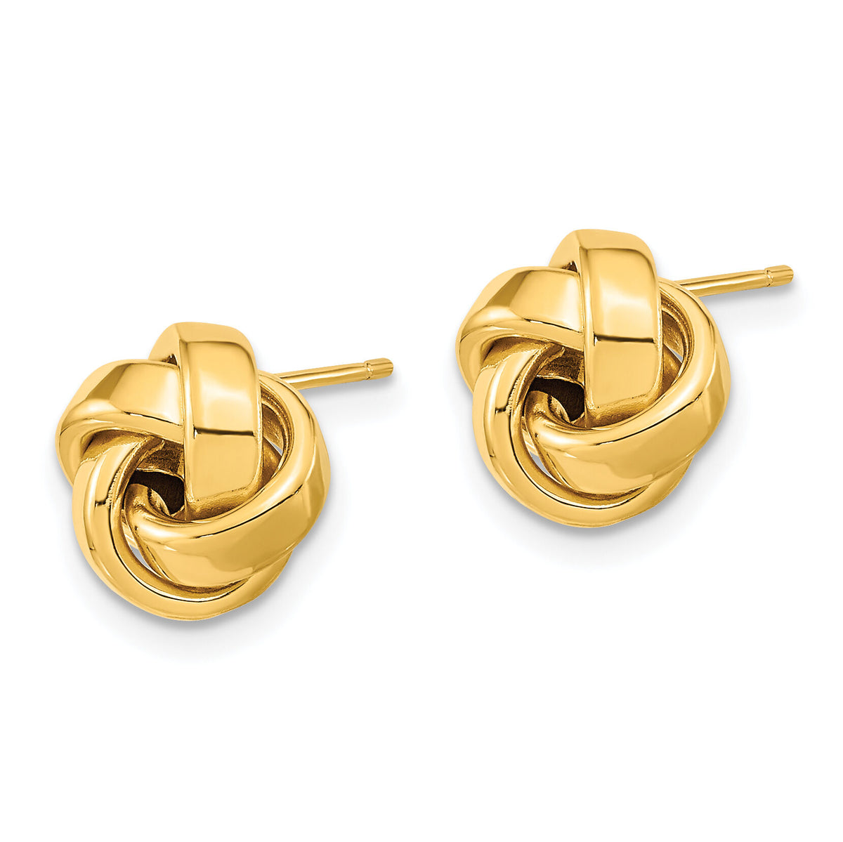 14k Polished Love Knot Post Earrings-TL1057