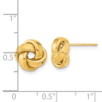 14k Polished Love Knot Post Earrings-TL1057