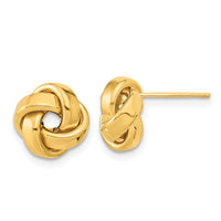 14k Polished Love Knot Post Earrings-TL1057