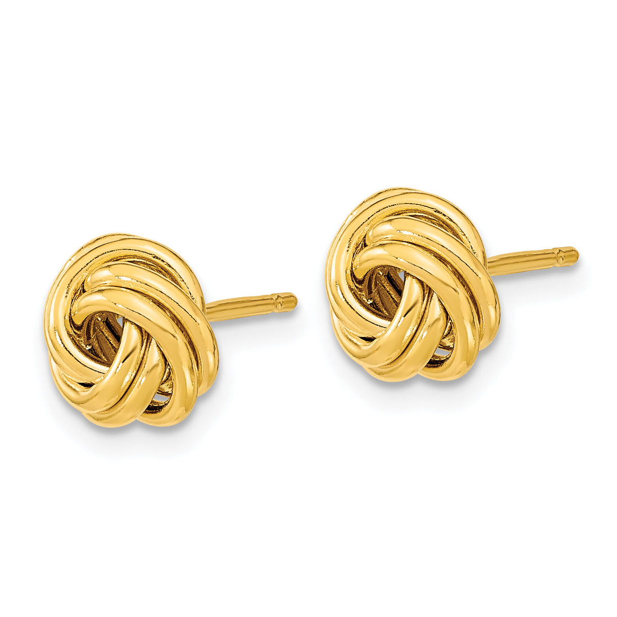 14k Polished Love Knot Post Earrings-TL1123