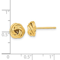 14k Polished Love Knot Post Earrings-TL1123