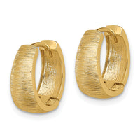 14K Textured Hoop Earrings-TL1130