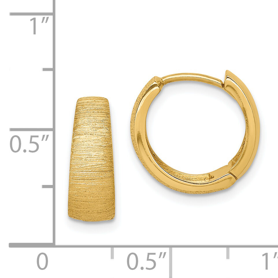 14K Textured Hoop Earrings-TL1130