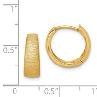 14K Textured Hoop Earrings-TL1130