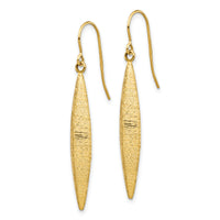 14k Brushed Dangle Earrings-TL1158