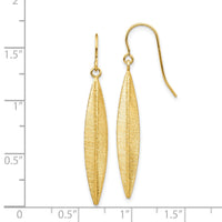 14k Brushed Dangle Earrings-TL1158