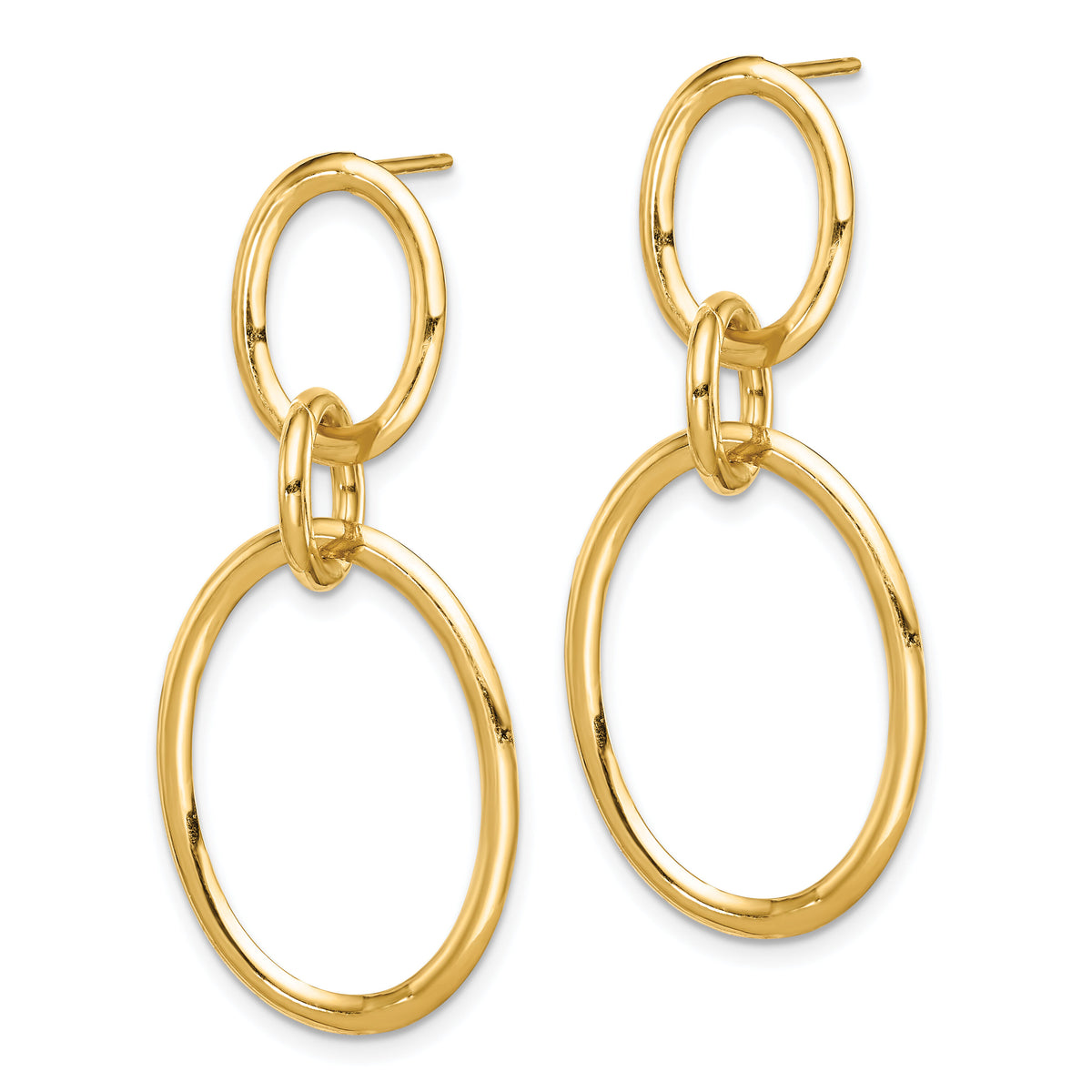 14K Yellow Gold Hoop Earrings-TL1163