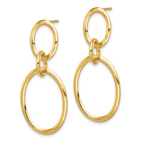 14K Yellow Gold Hoop Earrings-TL1163