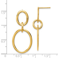 14K Yellow Gold Hoop Earrings-TL1163