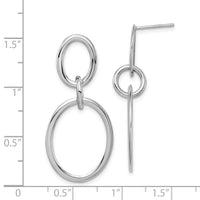 14K White Gold Hoop Earrings-TL1163W