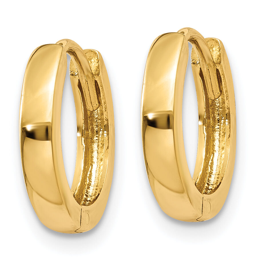 14k 1.8mm Round Hinged Hoop Earrings-TL153