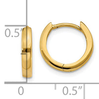 14k 1.8mm Round Hinged Hoop Earrings-TL153