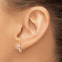 14k Two-tone 1.5mm Round Hinged Hoop Earrings-TL157