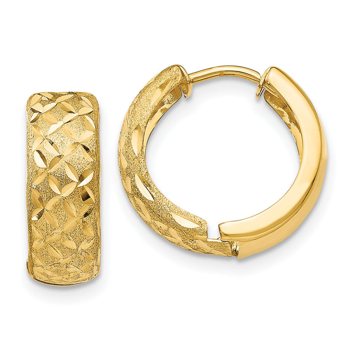 14k 5mm Hinged Hoop Earrings-TL179