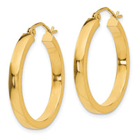 14k 2x3mm Square Tube Hoops-TL415
