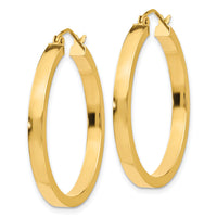 14k 2x3mm Square Tube Hoops-TL416