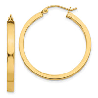 14k 2x3mm Square Tube Hoops-TL416