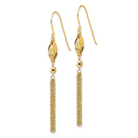 14k Bead and Chain Dangle Earrings-TL538Y